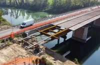 Il varo del ponte, avvenuto meno di un anno dopo l’inizio dei lavori