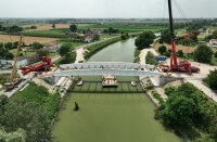 Impalcato in acciaio da 300 tonnellate per il sistema fluviale Fissero–Tartaro–Canal Bianco
