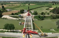 Impalcato in acciaio da 300 tonnellate per il sistema fluviale Fissero–Tartaro–Canal Bianco